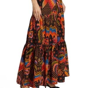 NWT Farm Rio Macaw Island Maxi Skirt XS